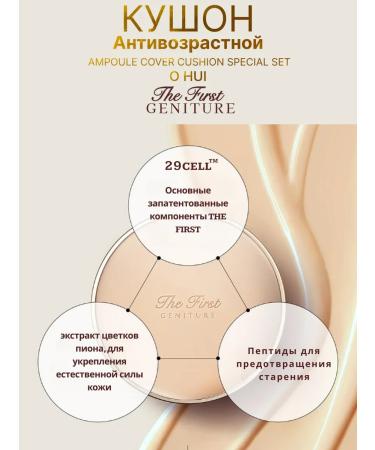 O HUI Anti -aging ampoule cushon (tone 01 Milk Beige) - Buy Online on GoSupps.com