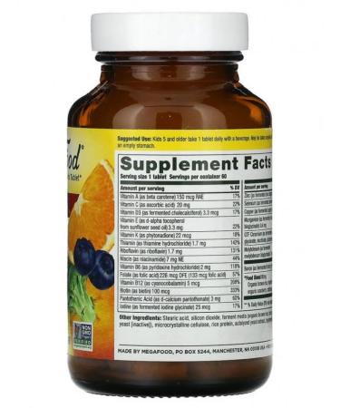 MegaFood A complex of vitamins and minerals for children 60 tablets - Buy Online on GoSupps.com