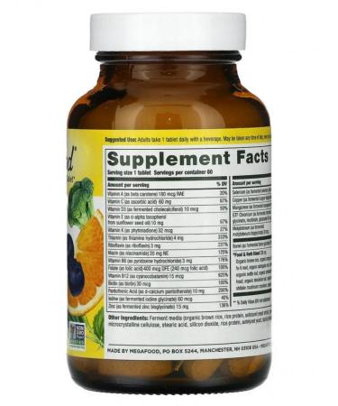 MegaFood Men's One Daily Vitamins for men 60 tablets - Buy Online on GoSupps.com