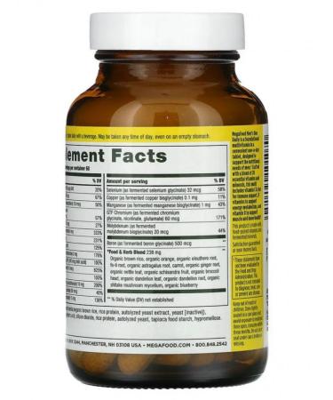MegaFood Men's One Daily Vitamins for men 60 tablets - Buy Online on GoSupps.com