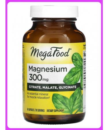 MegaFood Magnesium 300 mg 60 capsules