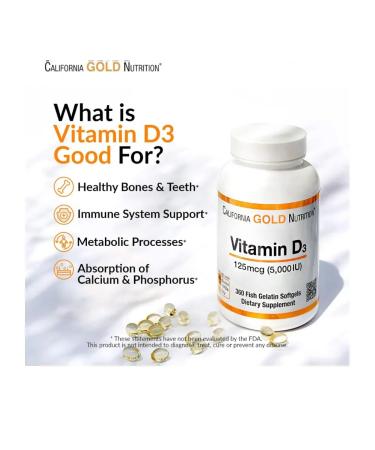 Vitamin D3 5000 IU 360 Softgels (Vitamin D3) - Buy Online on GoSupps.com