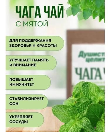 Fragrant Healer Herbal chaga tea with mint 200 grams - Buy Online on GoSupps.com