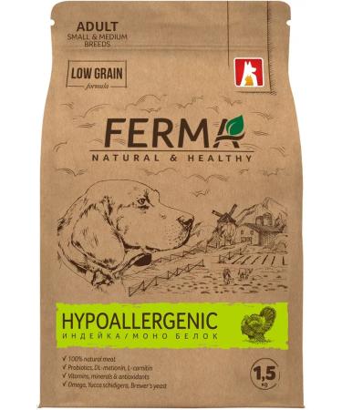 FERMA Hypoallergenic feed of small medium dogs turkey 1.5 kg 4 pcs - Buy Online on GoSupps.com