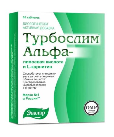Evalar Turboslim alpha-lipoic acid and l-carnitine 60 tab