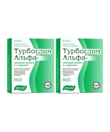 Evalar Turboslim alpha-lipoic acid and l-carnitine 60 tab x 2