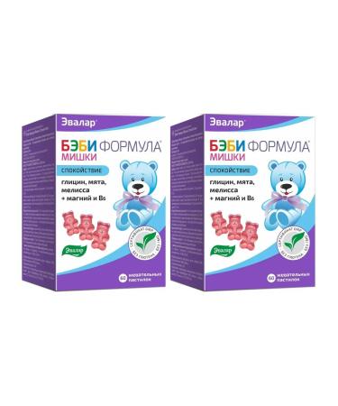 Evalar Baby formula of Mishka Calm 60 loafers (2.5g) x 2 units - Buy Online on GoSupps.com