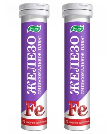Evalar Liposomal plus iron 20 sparkling tabs (3.8g) x 2 units