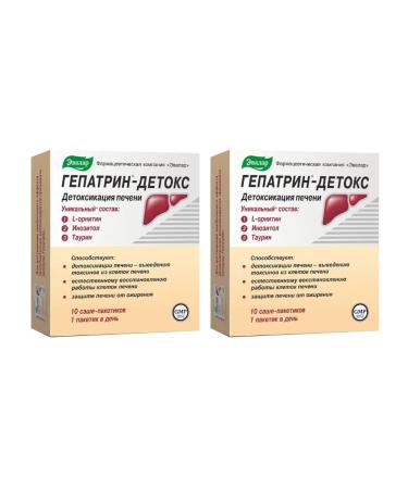 Evalar Hepatrin-deox for the liver 10 Sasha-packets (9g) x 2 units