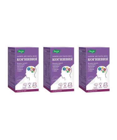 Evalar Cognii for brain function 10 Sasha packets (14.5g) x 3