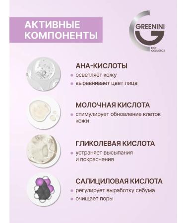 Greenini Acne tonic with aha+bha acids 250 ml - Buy Online on GoSupps.com