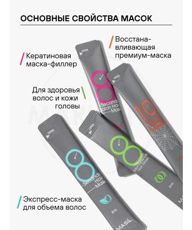 MASIL A set of professional hair masks in Sasha 4 pcs - Buy Online on GoSupps.com