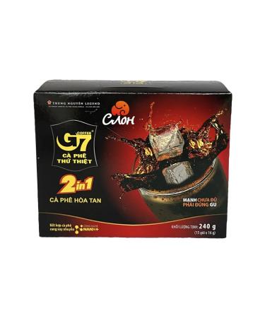 Trung Nguyen G7 Vietnamese soluble coffee G7 2 in 1 (15 pcs 16g) - 240g - Buy Online on GoSupps.com