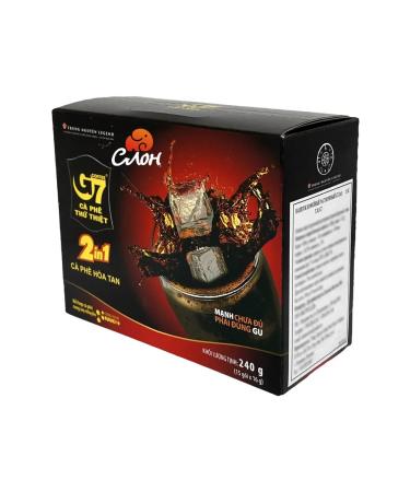 Trung Nguyen G7 Vietnamese soluble coffee G7 2 in 1 (15 pcs 16g) - 240g - Buy Online on GoSupps.com