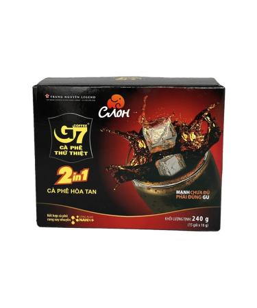 Trung Nguyen G7 Vietnamese soluble coffee G7 2 in 1 (15 pcs 16g) - 240g - Buy Online on GoSupps.com