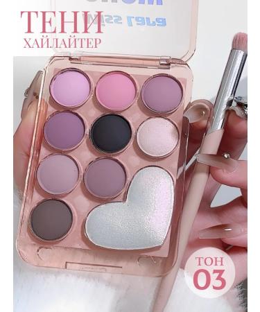 Miss Lara Palette of eyelids and highlighter