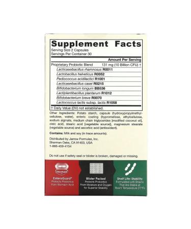 Jarrow Formulas Jarro-Dophilus EPS Vegetarian Probiotic 5 MD - Buy Online on GoSupps.com