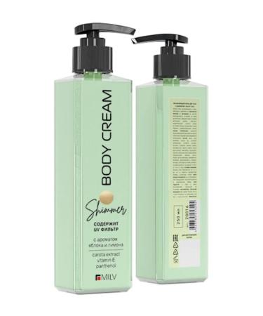 MILV Moisturizing body with shimmer 250 ml - Buy Online on GoSupps.com
