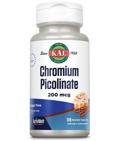 KAL Chromium Picolinate 200 MCG 120 Tablets (chromium picoline)