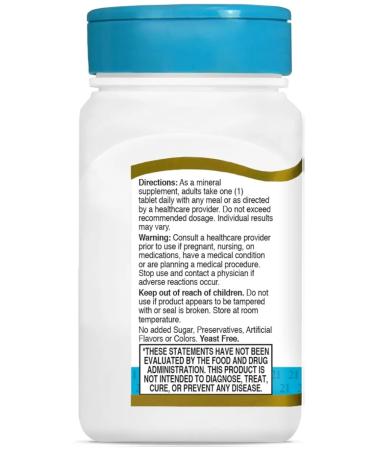 21st Century Chromium Picolinate 200 MCG 100 Tablets (Chroma Picoline) - Buy Online on GoSupps.com