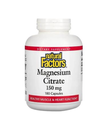 Natural Factors Magnesium Citrate 150 mg 180 capsules
