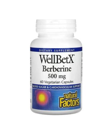 Natural Factors Wellbetx Berberine Berberin 500 mg