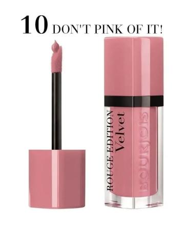 Bourjois Rouge Edition Velvet lipstick tone 10 Dont Pink of it - Buy Online on GoSupps.com