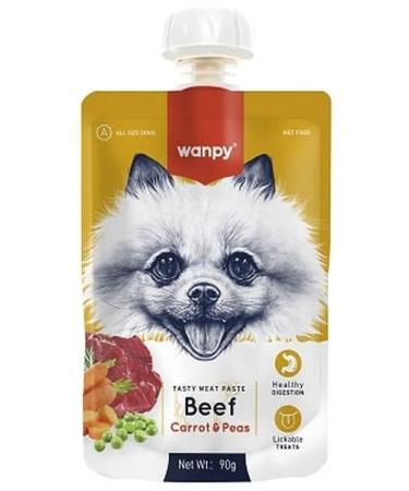 Wanpy Dog treat for dog mashed beef 90g x 10 pcs - Buy Online on GoSupps.com