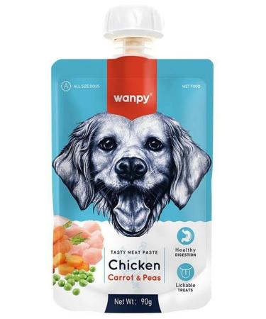 Wanpy Dog treating meat mashed meat from chicken 90g x 10 pcs - Buy Online on GoSupps.com