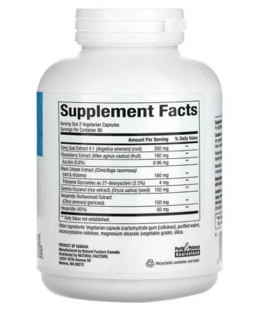 Natural Factors Complex for menopause 180 capsules - Buy Online on GoSupps.com