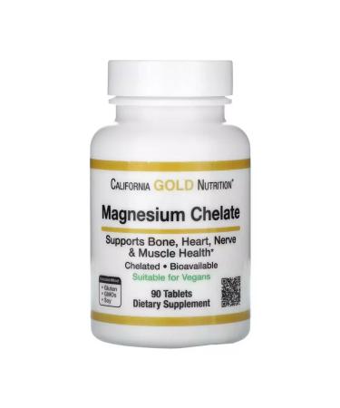 California Gold Nutrition Magnesium Helat Magnesium Chelate 90 tablets