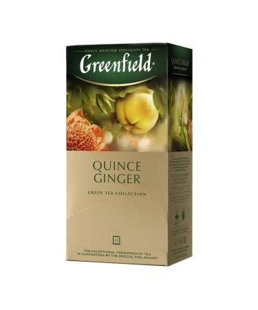 Greenfield Tea Quince Ginger Green 25 Pac