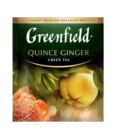 Greenfield Tea Quince Ginger Green 25 Pac - Buy Online on GoSupps.com