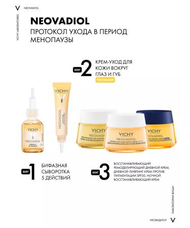 Vichy Neovadiol Cream around the eyes and lips during menopause 15 ml - Buy Online on GoSupps.com
