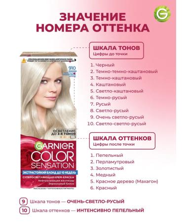 Garnier Cream for hair Color Sensation 910 - Buy Online on GoSupps.com
