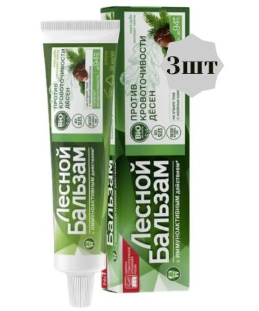 Forest balsam Toothpaste of oak bark and fir 50 ml 3pcs