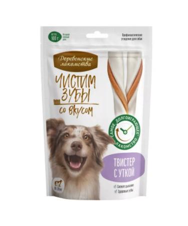 Country delicacies Brush your teeth twister for dogs with a duck 100 g 1 package