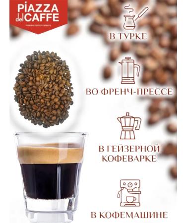 Piazza del Caffe Coffee in grains Piazza del cafe arabica Dens 1 kg - Buy Online on GoSupps.com