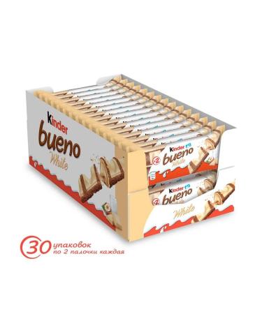 Kinder Bueno Crispy waffles in white chocolate 39g 30 pcs