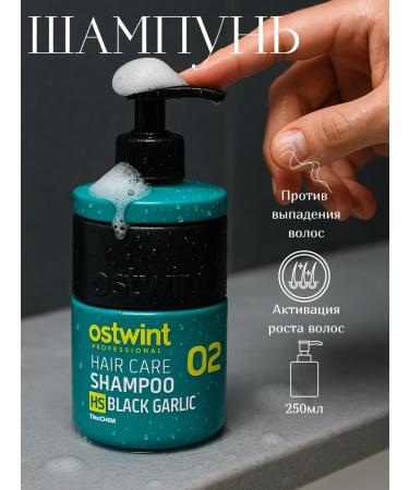 Ostwint Professional Male Hair Shampoo Professional with black garlic