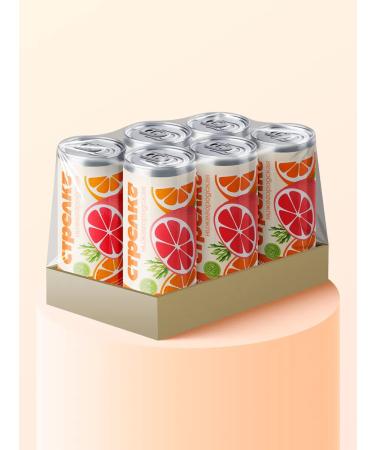 Nizhny Novgorod Spit Natural lemonade orange-sin-grapefruit-Lemongrass 6 x 0.33 liters - Buy Online on GoSupps.com