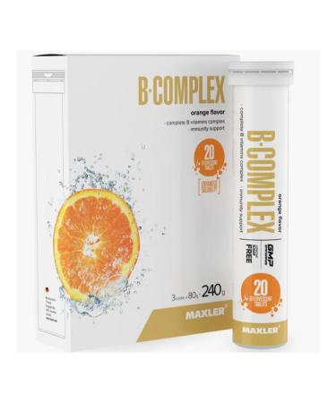 maxler B-Complex 3 x 20 sparkling tablets orange vitamins - Buy Online on GoSupps.com