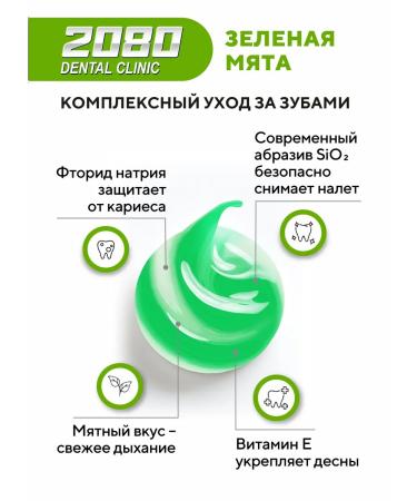 Dental Clinic 2080 Toothpaste peppermint gel set 3 pcs x 120 g Korea - Buy Online on GoSupps.com