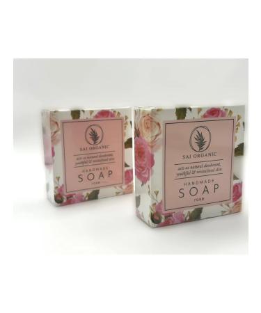 Nimantika Soap SAI Organic Indian rose India handmade 2 pcs