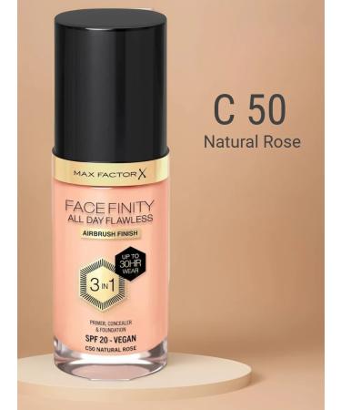 MAX FACTOR FaceFinity 3 tonal base in 1 tone C50 Natural Rose