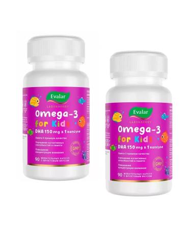 Evalar JSC Omega -3 dgk children's chewing capsules No. 90 -2UP