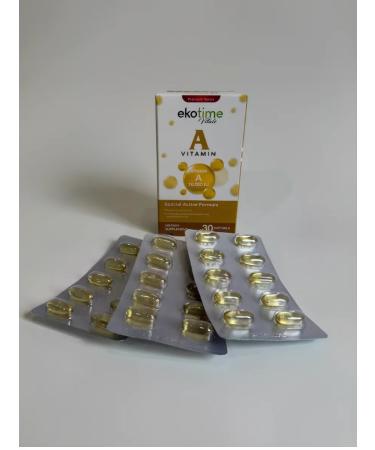 ecotime Vitamin A 10 000 in capsules. Retinal Palmitate. T rkiye - Buy Online on GoSupps.com