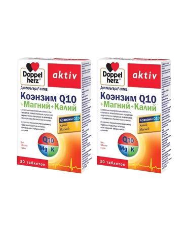 Doppelherz Coenzyme Q10+magnesium+potassium No. 30 tablets -2UP