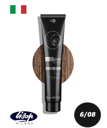 Lisap Milano Lisaplex 6 08 Irid Dark Blonde hair cream 100ml