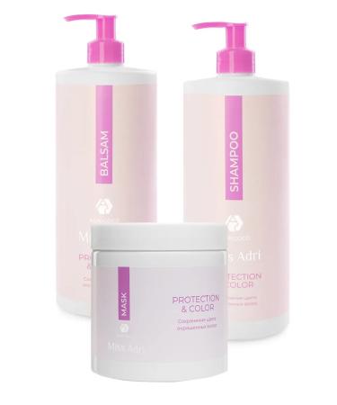 ADRICOCO Set for dyed hair balm+shampoo+mask 2l+500